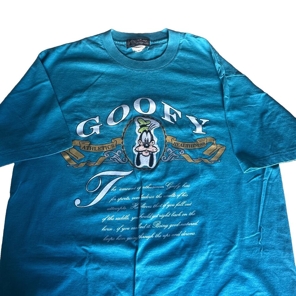 Disney Goofy Embroidered Vintage T-Shirt X-LARGE Disney Original Vintage